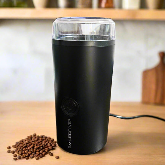 Smiledrive Electric Coffee Grinder with Safe and Durable 304 Stainless Steel Blades,Fast Grinding for Coffee Beans, Dried Spice, Nuts, Herbs with Cleaning Brush