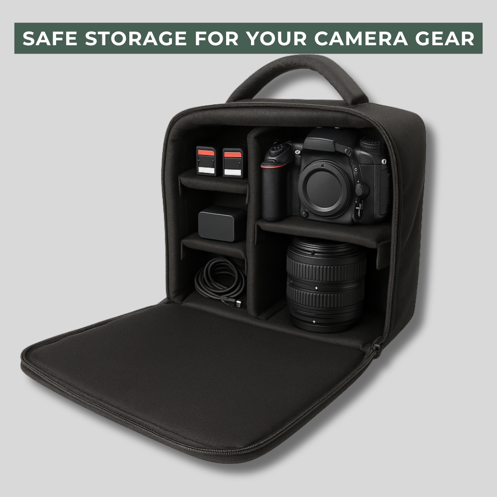 Mini DSLR Camera Bag | Compact, Water-Resistant & Lightweight | Fits DSLR/Mirrorless + 2 Lenses