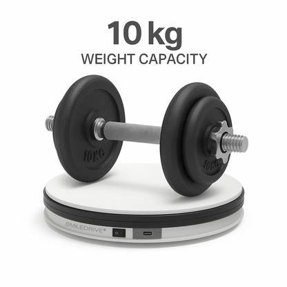 Smiledrive Electric Motorized Photography Turntable 360° Rotatable Display Device for Stores, Exhibitions, Watches, Jewellery-10kg load bearing