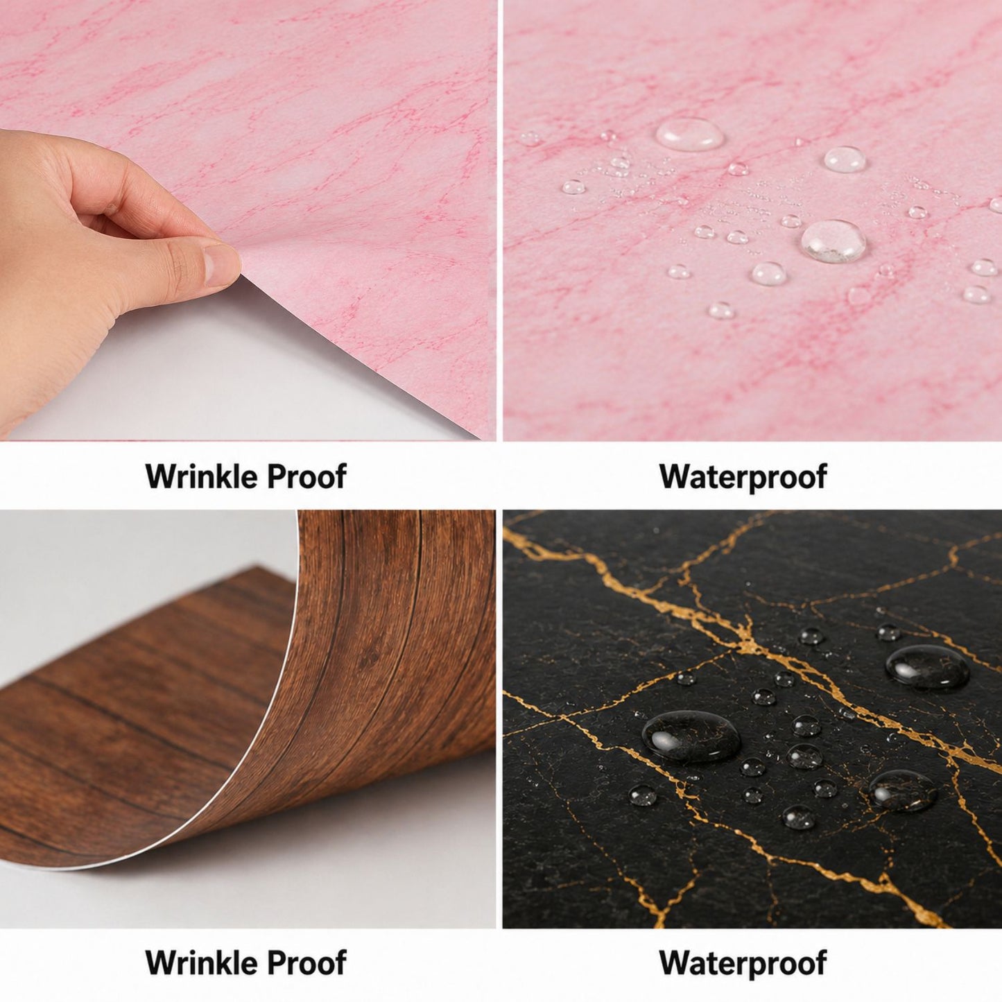Professional Product Photography Background Kit | Photoshoot Backdrop Kit with 8 styles (4 two-sided sheet) | Silver Reflector & Black Diffuser Included
