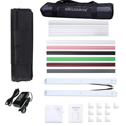 Professional 60×60cm Photo Studio Light Box with 2 LED Lights, Adapter & 6 Backdrops – Made in India