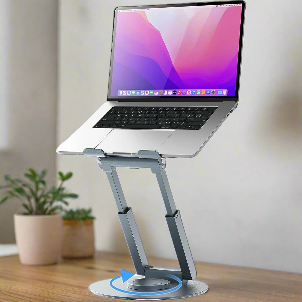 Smiledrive Portable Laptop Stand-Standing Sitting Desk Laptop Riser –