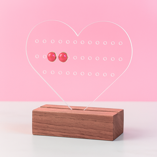 Earring Stands Display Stand for Earrings with Wooden Base