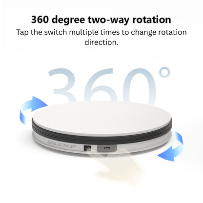 Smiledrive Electric Motorized Photography Turntable 360° Rotatable Display Device for Stores, Exhibitions, Watches, Jewellery-10kg load bearing