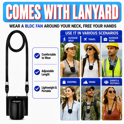 Wearkool Cooling Hat with Dual Detachable BLDC Fans and Lanyard | 5-Speed Rechargeable BLDC Fans with Digital Battery Display | Adjustable Wide Brim Outdoor Hat for Fishing, Gardening, Hiking, Camping & Outdoor Work