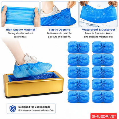 Shoe Cover Dispenser Refills – 100 Pcs / 200 Pcs | T-Clip Compatible Covers for Automatic Dispensers (ONLY REFILLS)