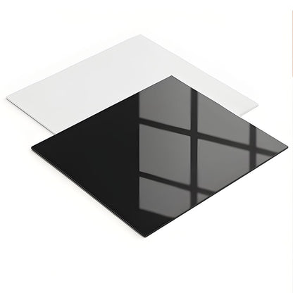 Acrylic White & Black Reflective Display Table Riser for Professional Product Photography,30x30CM Background Boards for Product Table Top Photography Shooting