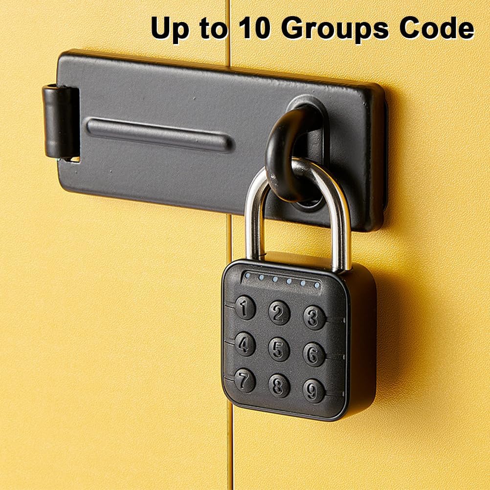 Combination Lock Digital Mini Padlock - IP67 Waterproof with 6-Digit Password and 1 Year Standby