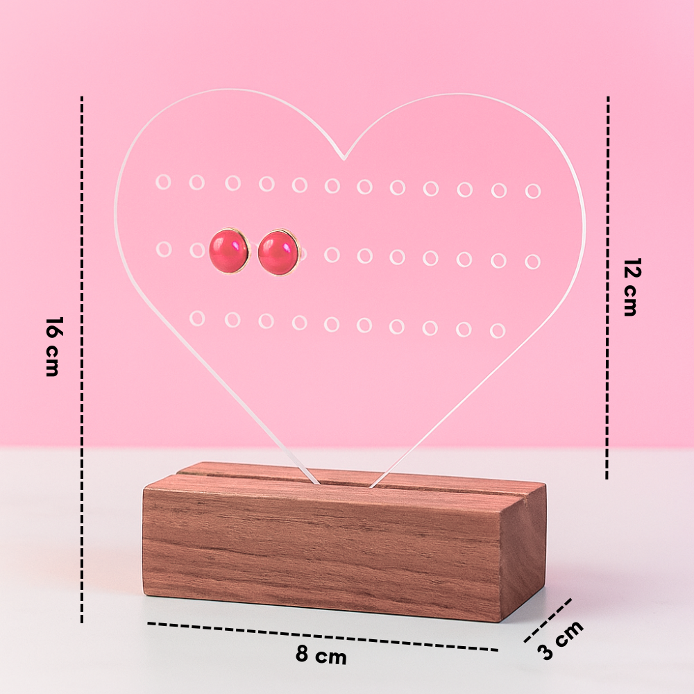 Earring Stands Display Stand for Earrings with Wooden Base