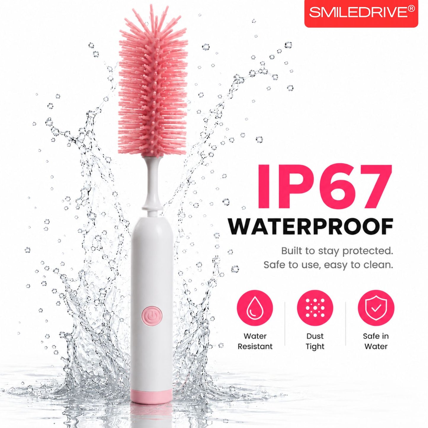 Electric Bottle Cleaning Brush Set with USB Rechargeable Handle | 4-in-1 Baby Bottle Brush Cleaner Kit | For All Bottles, Feeding Bottles, Nipples & their Accessories