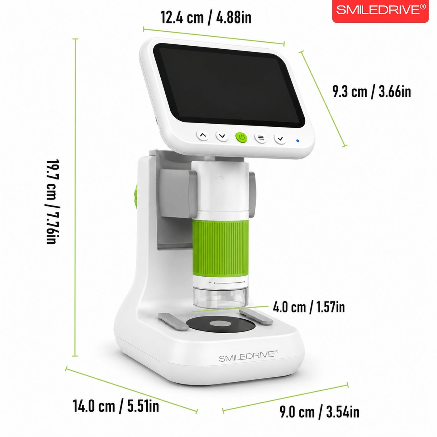 Mini Microscope with 1000x HD Magnification | 2.4” Screen LED Lights & Bottom Backlight | Photo & Video Capture | Rechargeable Handheld Microscope for Coins, Plants, PCB, Jewellery & STEM Learning
