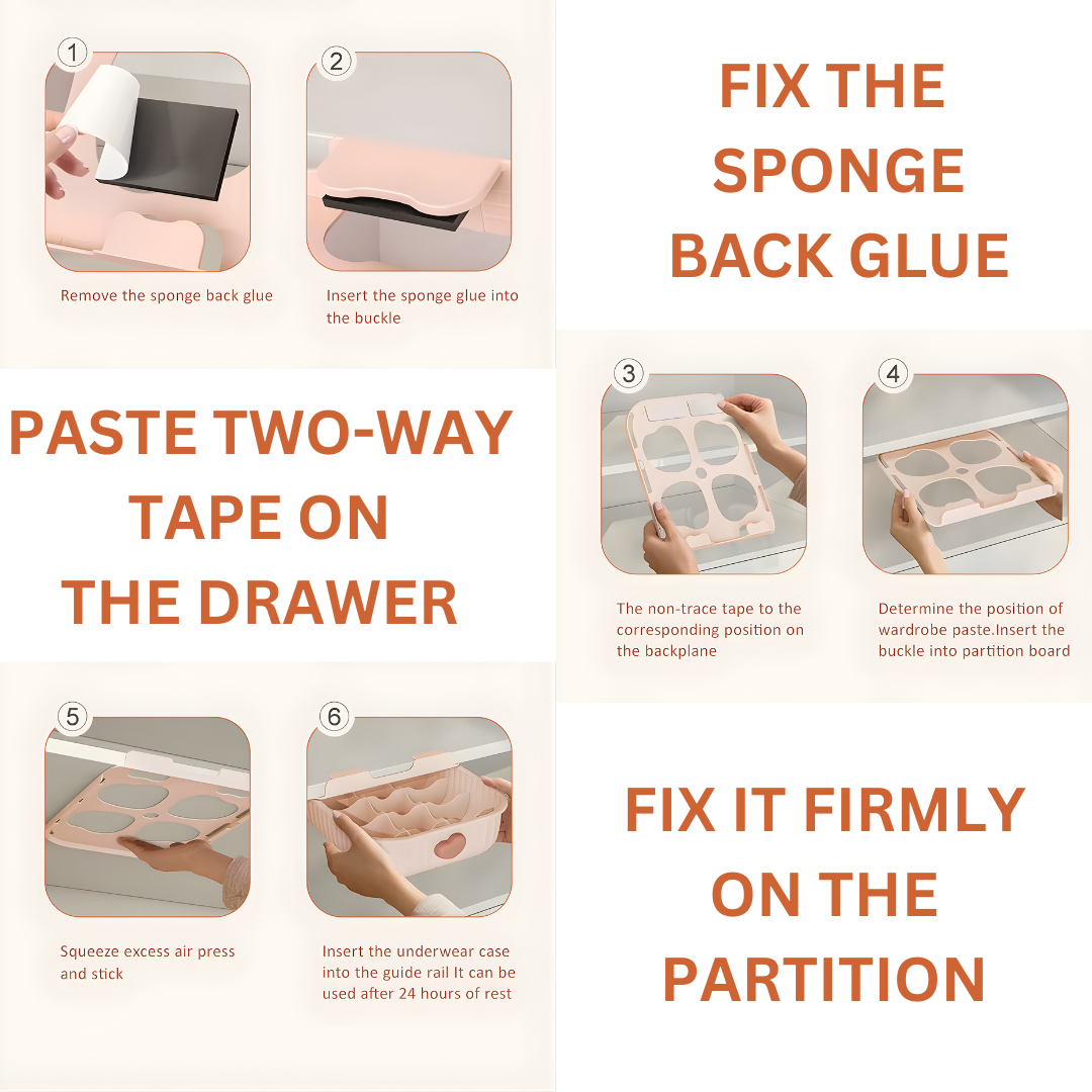 Clothes Organizer Boxes for Wardrobe | Storage Boxes for Bras, Socks, Innerwear & Baby Wear | Sliding Drawers for Cupboard