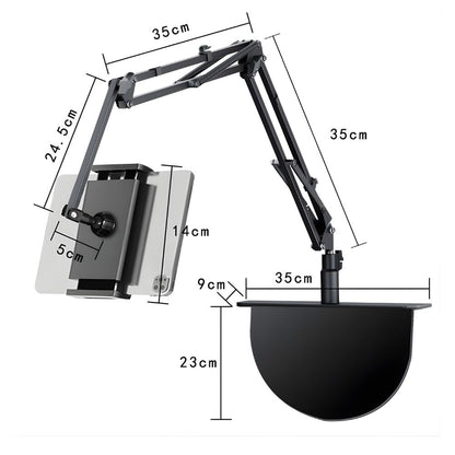 Adjustable Mobile & Tablet Holder for Bed & Desk | 360° Long Arm Gooseneck Clamp Stand | Hands-Free Phone Stand for Video Watching, Online Classes & Recording