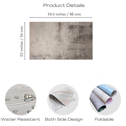 Photo Studio Backdrop Background Sheet-Double Sided Flat Lay Splashproof Premium Paper Backdrop for Food, Small Product Photo Shoot-Size 56x88 (Set of 3)
