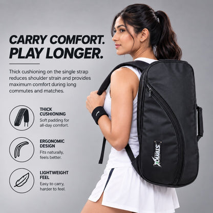 STRYKX Pickleball Kit Bag – Spacious Sports Bag | Easy-Access Pocket & Cushioned Shoulder Strap | Sports Bag for Pickleball, Gym & Travel