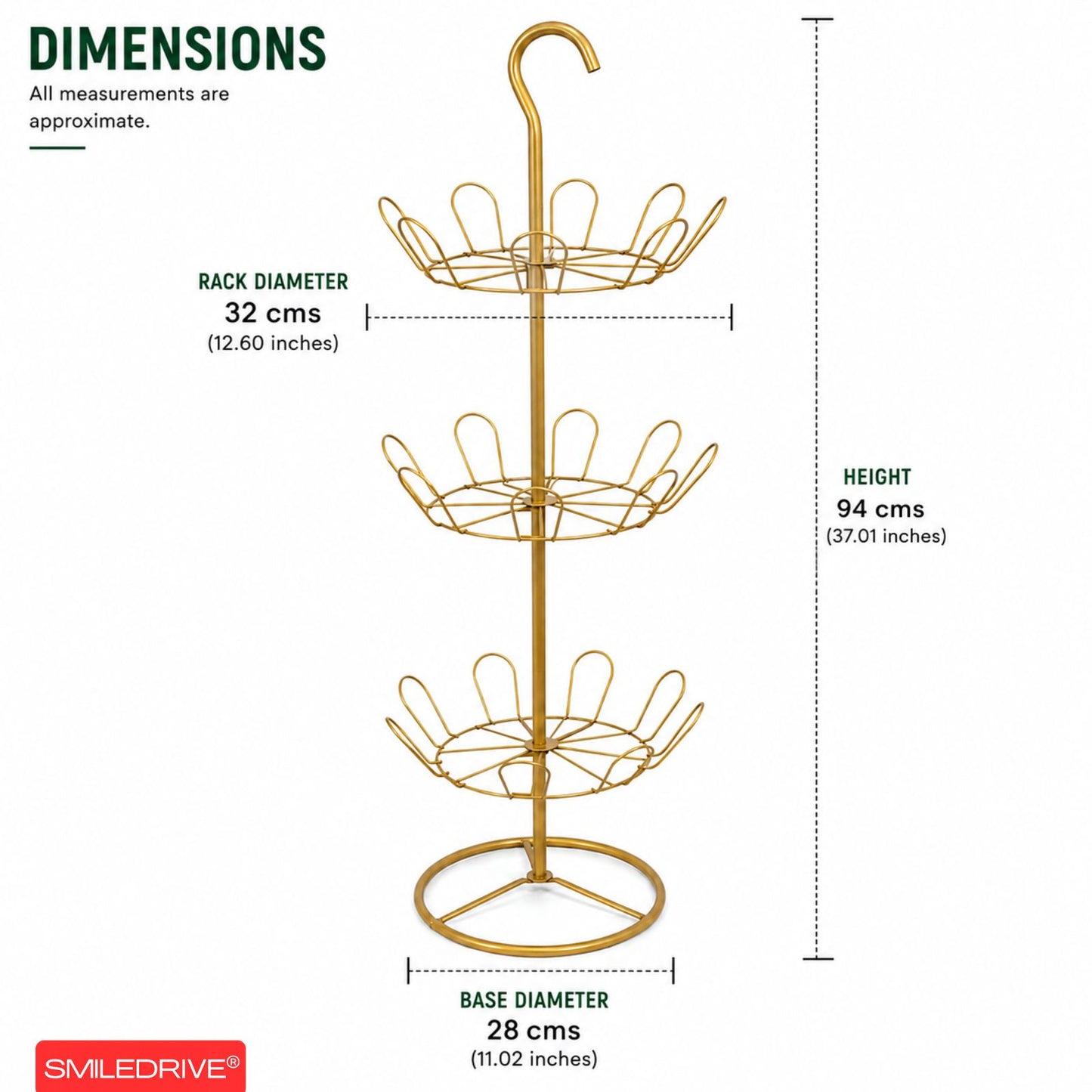 Shoe Drying Rack for Balcony & Bathroom | 3-Tier Rotating Shoe Stand Organizer with Hanging Hook