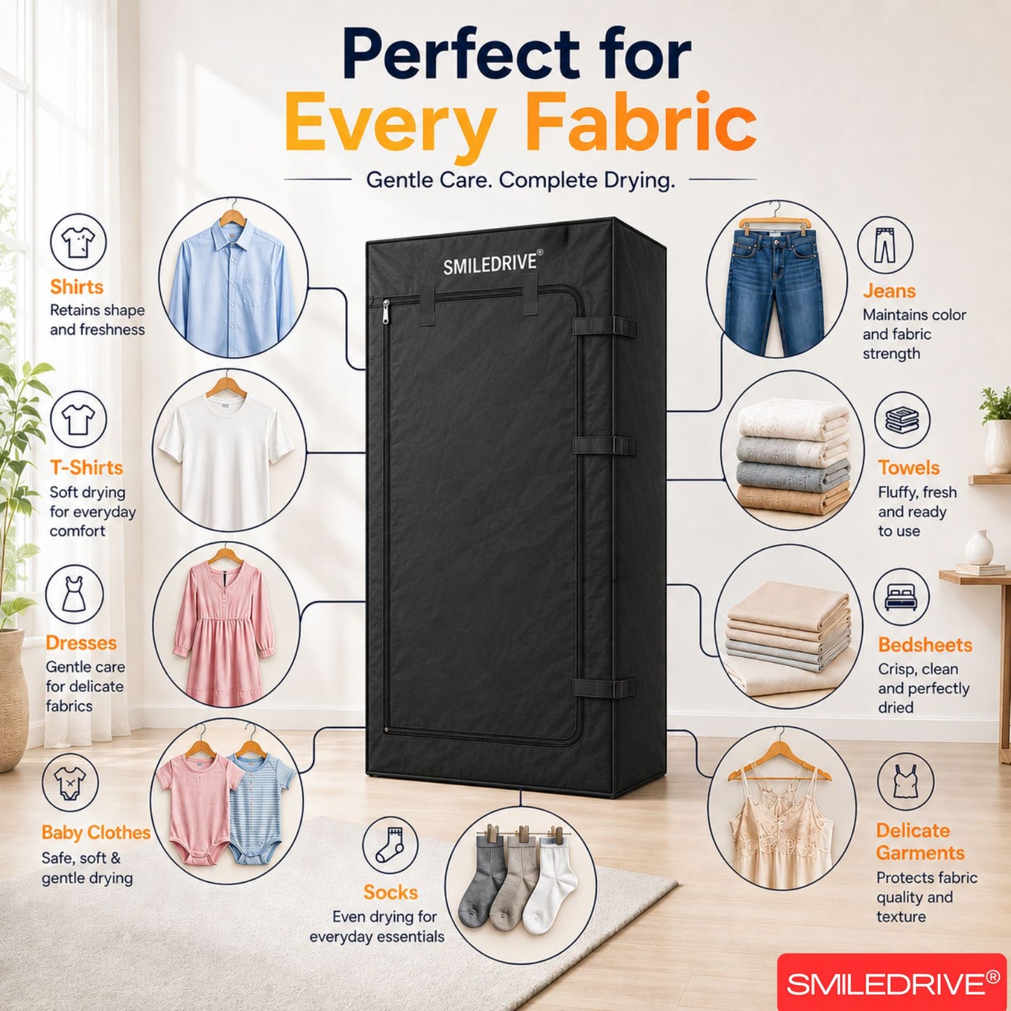 Electric Clothes Dryer Machine | Heavy-Duty 3-Tier Rack | Quick-Dry Technology | Hygienic, Foldable & Space-Saving Design