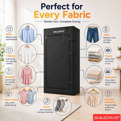 Electric Clothes Dryer Machine | Heavy-Duty 3-Tier Rack | Quick-Dry Technology | Hygienic, Foldable & Space-Saving Design