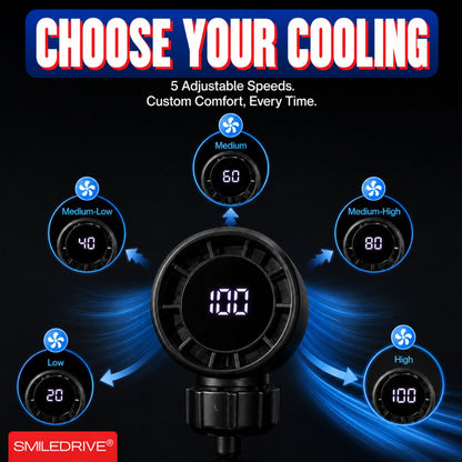 Wearkool Cooling Hat with Dual Detachable BLDC Fans and Lanyard | 5-Speed Rechargeable BLDC Fans with Digital Battery Display | Adjustable Wide Brim Outdoor Hat for Fishing, Gardening, Hiking, Camping & Outdoor Work