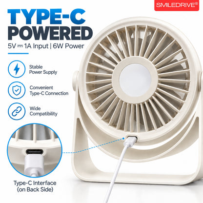 High Speed BLDC Desktop Fan | Rechargeable Fan with 4000 mAh battery | Speed control with Digital Display |  Remote Control |  Desktop & Wall Mounted Design | Ambient Light | Type C