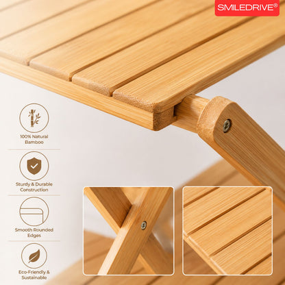 Foldable Bamboo Shoe Rack | 3 & 4-tier Balcony Plant Stand | Space Saving Storage Organizer for Entryway, Bedroom, Bathroom or Balcony