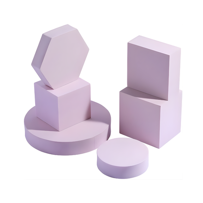 Product Photography Props 6-piece Set | Jewelry photo shoot props | Hard Foam Riser & Blocks | Lightweight, Waterproof, Re-usable