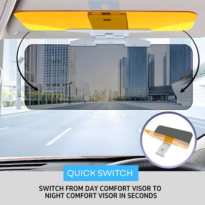 Anti Glare Sun Visor For Car | Day Night Car Visor | UV Protection & Blue Light Filter Blocks 97.4% UV Rays