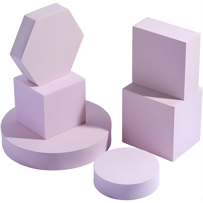 Product Photography Props 6-piece Set | Jewelry photo shoot props | Hard Foam Riser & Blocks | Lightweight, Waterproof, Re-usable