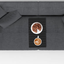Load image into Gallery viewer, Black Mat for Sofa Couch Armrest Table Mat-Water Resistant and Easy to Clean