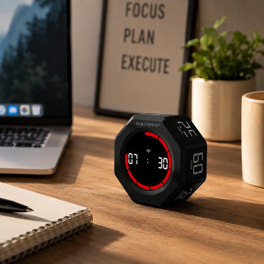 Pomodoro Timer | Digital Kitchen Timer | Productivity Timer with Flip Display, Preset Countdown Modes, Count-Up Function & USB-C Charging