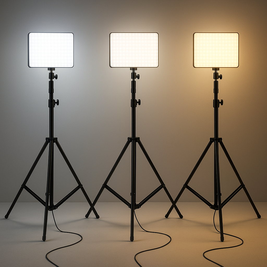 SMILEDRIVE® Photography Light - LED Video Light Panel with 240 SMD Beads & 7ft Tripod – Dimmable 3000K–6500K Lighting Kit for Photography, Videography & Content Creation
