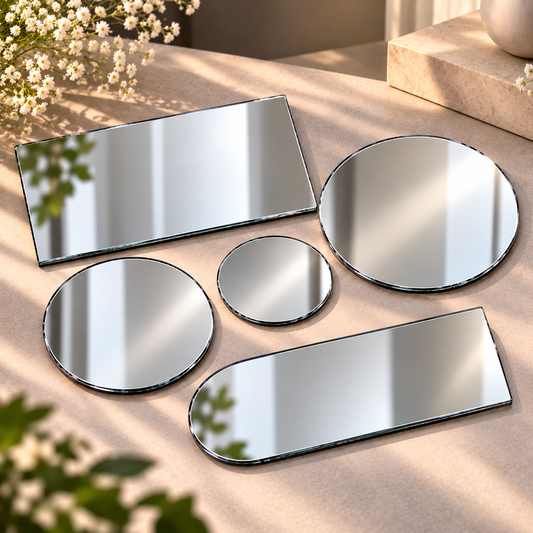 Geometric Acrylic Mirror Photography Props | Reflective Styling Set for Product, Jewellery, Flat Lay, Creative & Small items Photography | 5 Piece Set