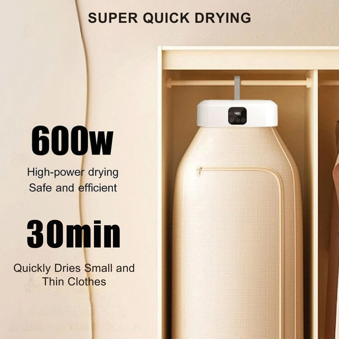 Electric Cloth Dryer Machine Portable Cloth Warmer - Hot Air Drying of Clothes