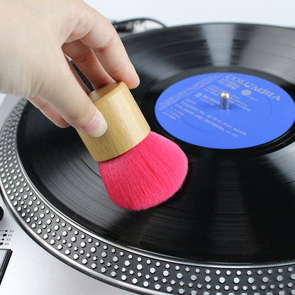 SMILEDRIVE® 2-in-1 Vinyl Record Cleaner – Premium Velvet & Carbon Fiber Anti-Static Brush for Pristine Sound Quality