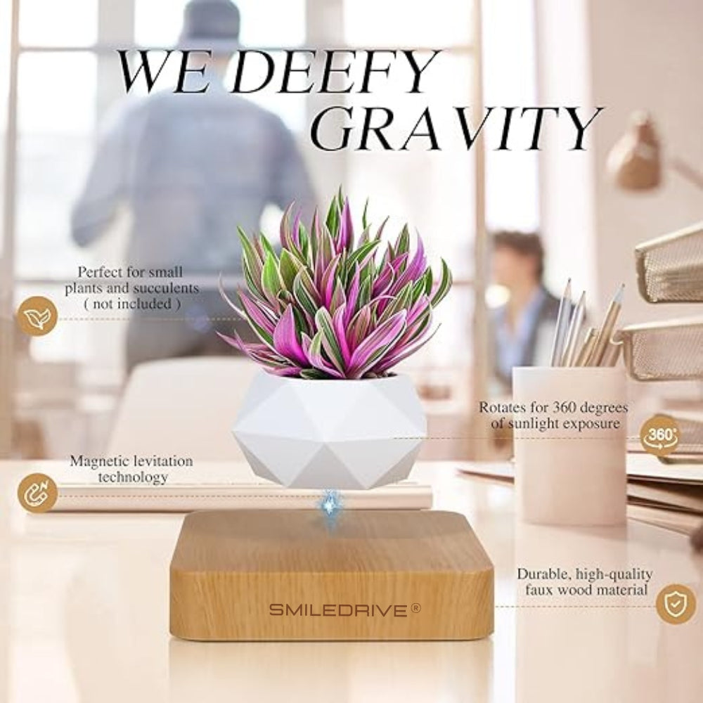 Magnetic Levitating Flower Pot - 360° Magnetic Rotation, Eco-Friendly Unique Home Décor