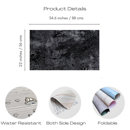 Photo Studio Backdrop Background Sheet-Double Sided Flat Lay Splashproof Premium Paper Backdrop for Food, Small Product Photo Shoot-Size 56x88 (Set of 3)