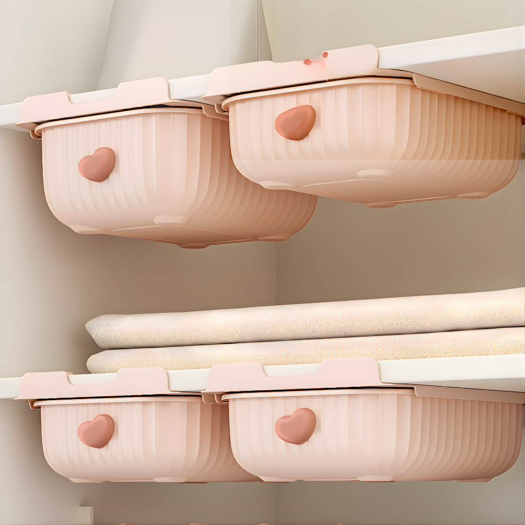 Clothes Organizer Boxes for Wardrobe | Storage Boxes for Bras, Socks, Innerwear & Baby Wear | Sliding Drawers for Cupboard