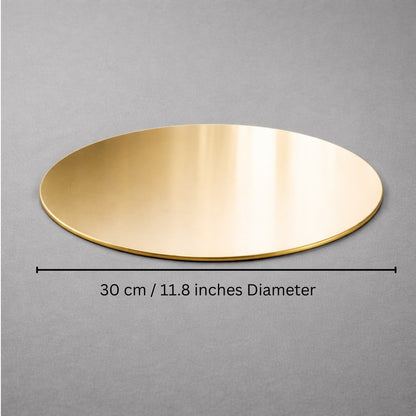 Gold & Silver Reflective Acrylic Display Table Risers for Professional Product Photography – Square 30 × 30 cm – Set of 2 (One Gold, One Silver, One-Sided)