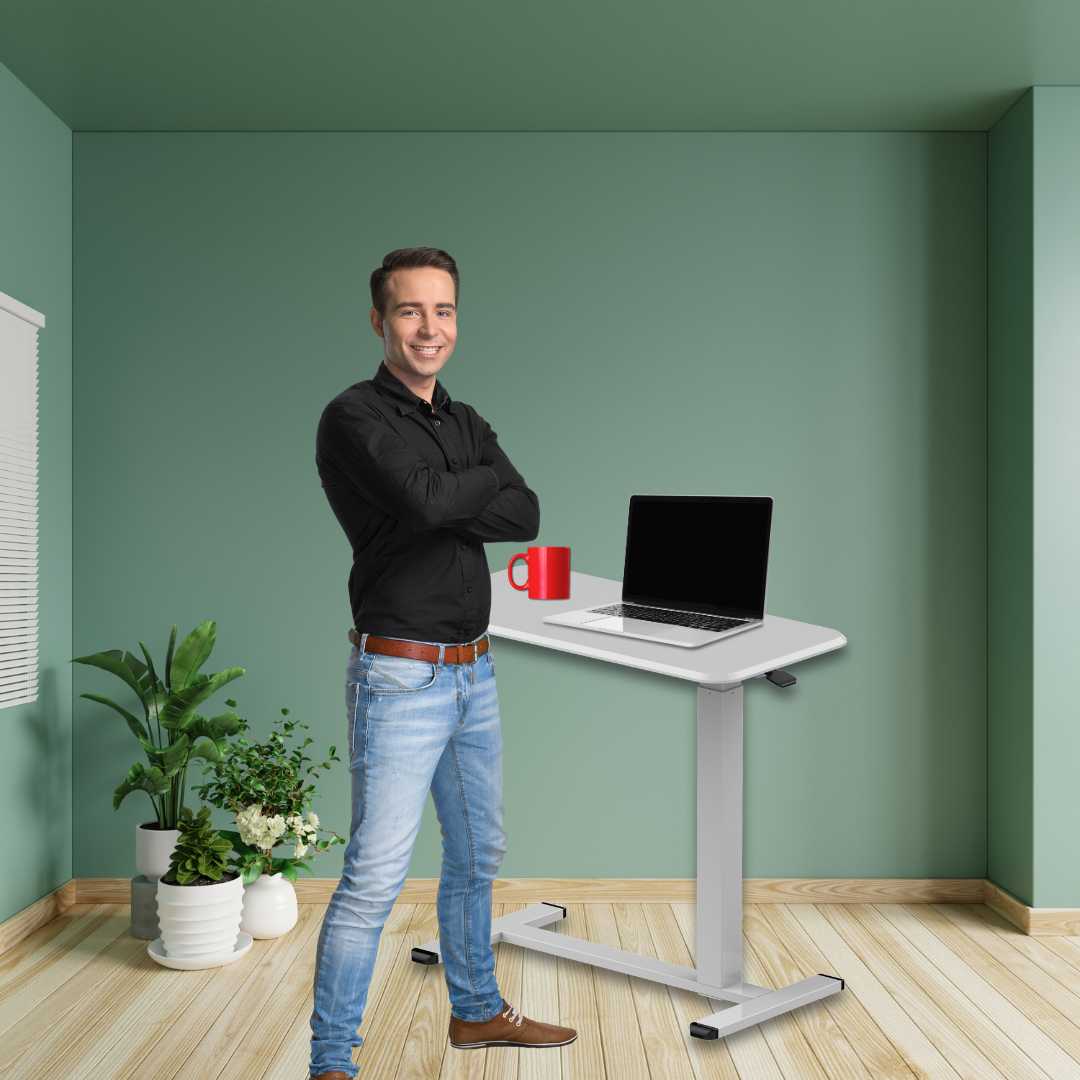 Height Adjustable Table Computer Desk Standing Laptop Work Table ...