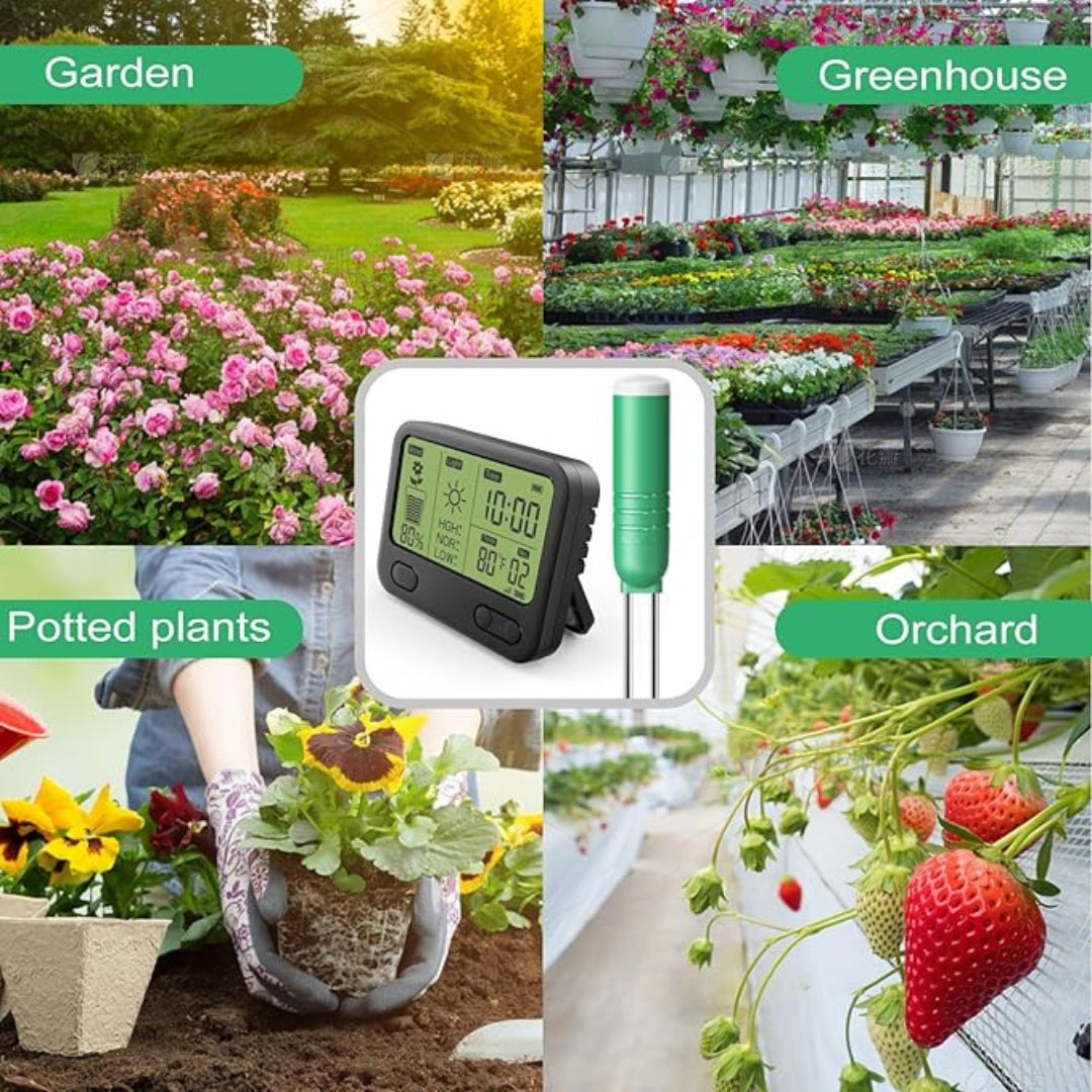 Smiledrive® Wireless Soil ph Monitor-4 in 1 Moisture Meter for Plants measures moisture, ambient light, temperature and time