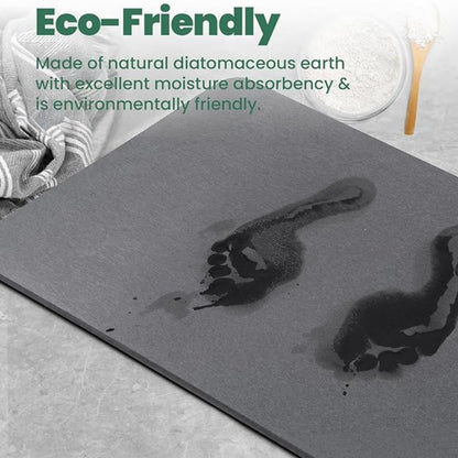 SMILEDRIVE® Diatomaceous Stone Bath Mat – Ultra-Fast Drying, Eco-Friendly, Non-Slip Bathroom Mat