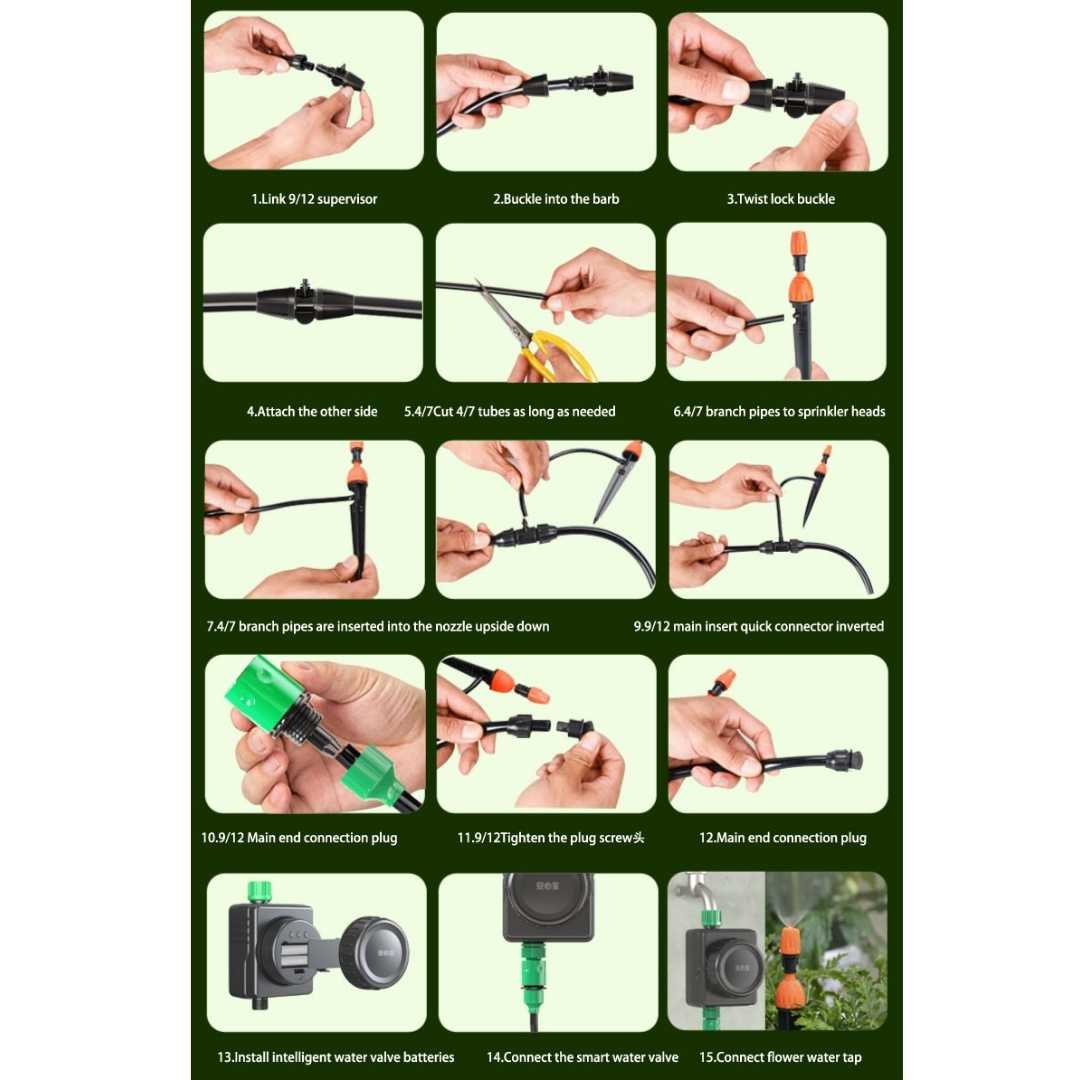 Smart Plant Watering System Wireless Sprinkler Control Device for Garden Hose Faucet Self Watering with WiFi