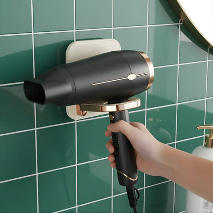 Hair Dryer Stand Holder Wall-Mounted-No Drilling Foldable Multi-functional Stand for Bathrooms, Salons