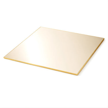Gold & Silver Reflective Acrylic Display Table Risers for Professional Product Photography – Square 30 × 30 cm – Set of 2 (One Gold, One Silver, One-Sided)