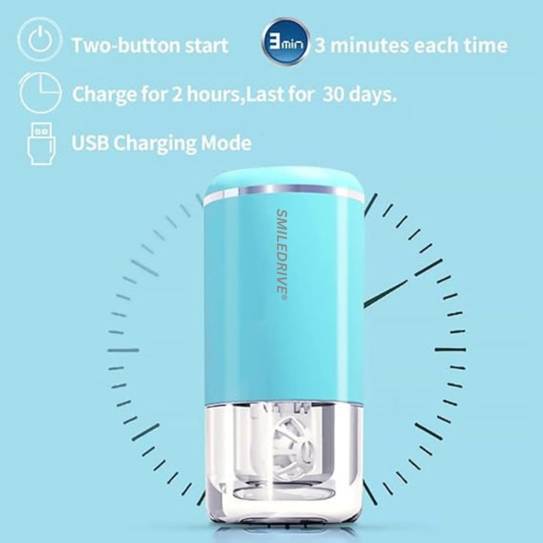 Smiledrive® Ultrasonic Contact Lens Cleaner – Deep Clean for All Lens Types, Portable & Rechargeable with 30-Day Battery Life