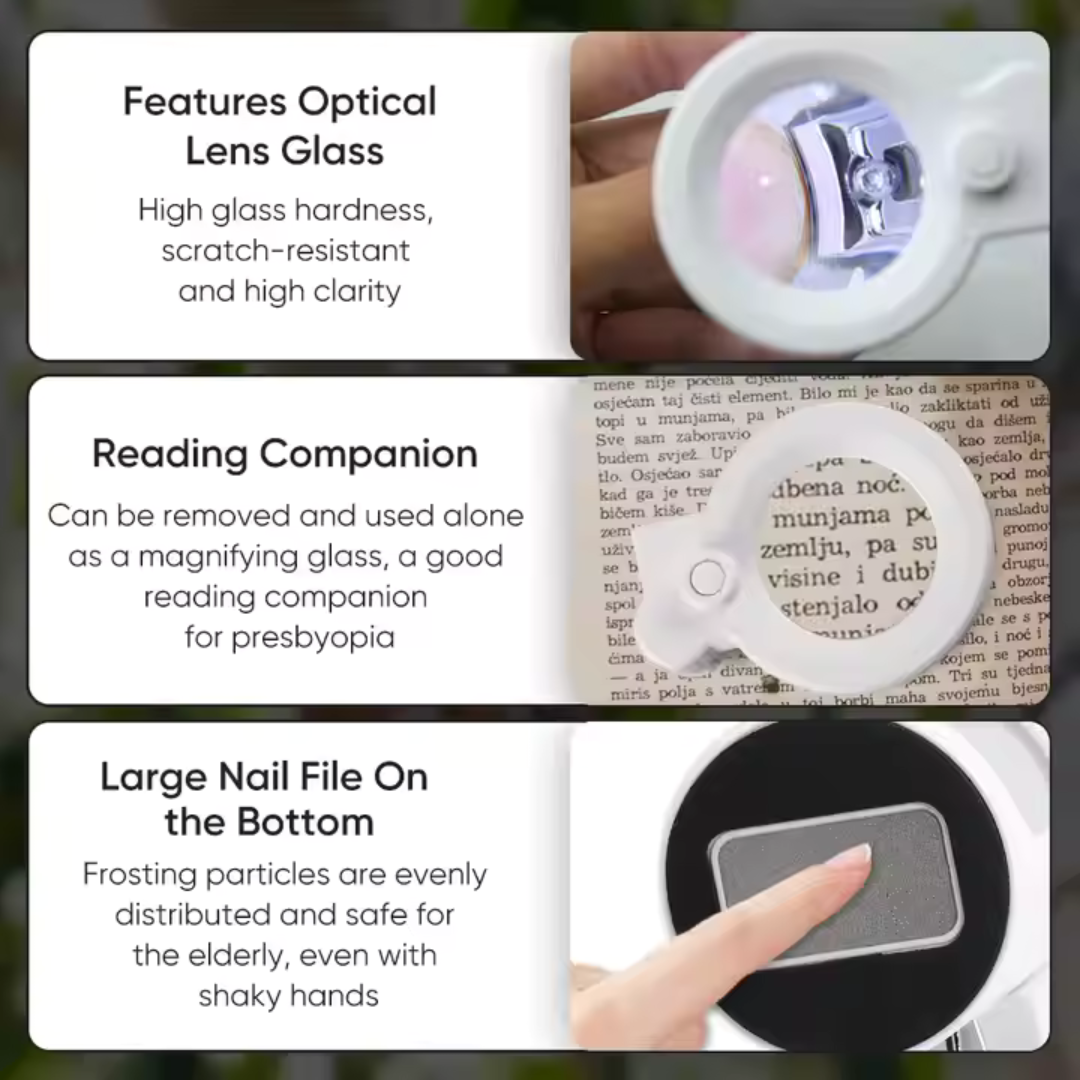 Magnifying Nail Cutter with LED Light: Precision, Comfort, and Hygiene in Nail Care