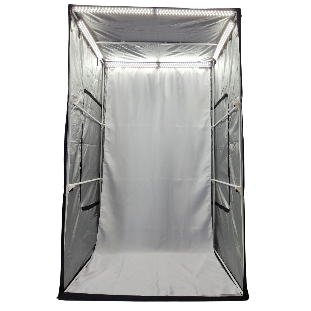 Smiledrive Photography Light Box Photo Studio Booth for Model Shoots Soft Box-200 cm, 6 LEDs, 1 PP Background Sheet