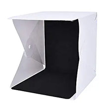 Load image into Gallery viewer, Mini Portable Professional Photo Light Booth Product Photography Booth Studio with 2 LED Strips– 40x40x40 cm - Made in India