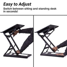Load image into Gallery viewer, Smiledrive Laptop Standing Desk Table Adjustable Stand Riser for Office Workstation with Mobile Holder Mouse Pad - Made in India Smiledrive.in