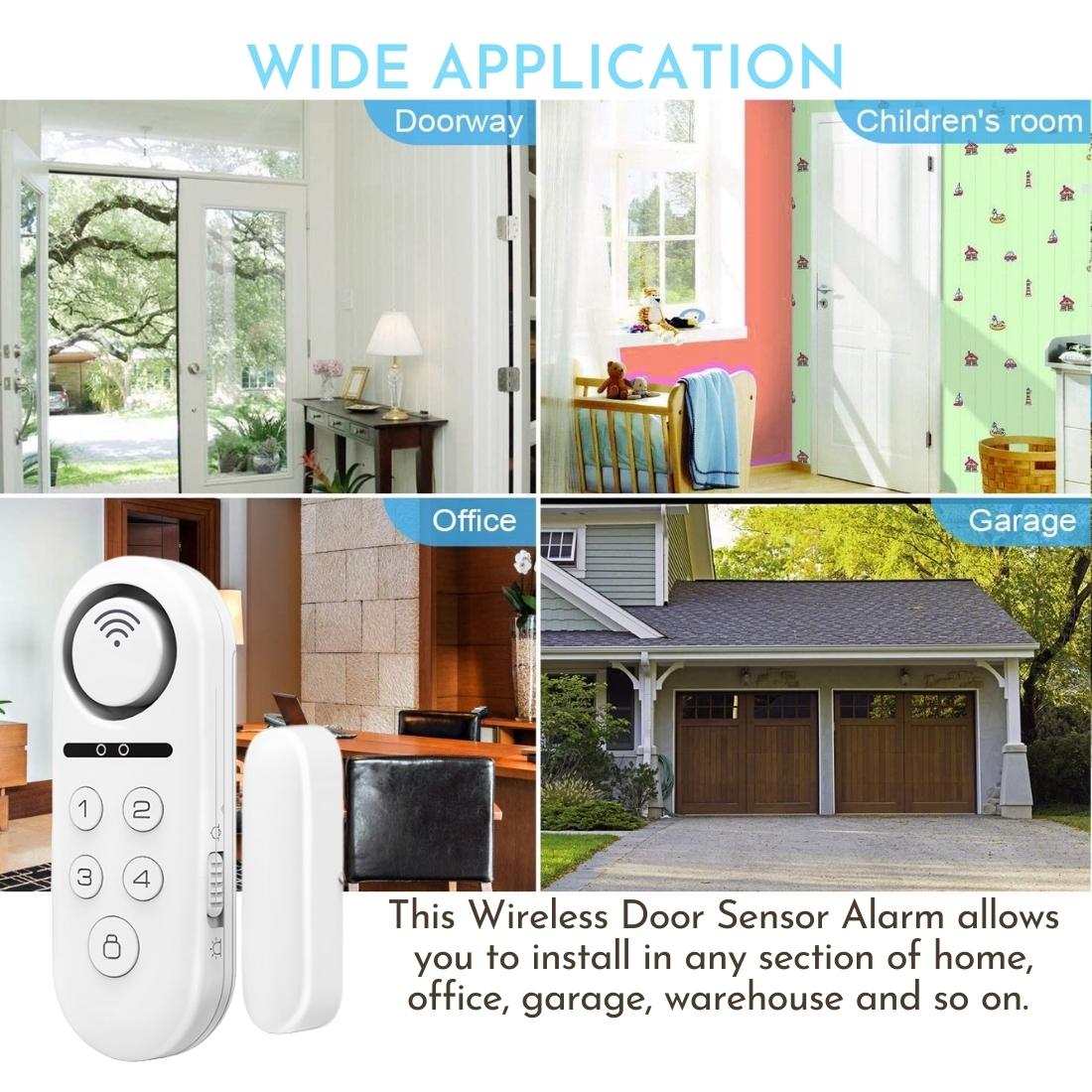 Smart Door Window Open Sensor Alarm WiFi Security System for Home Offi ...